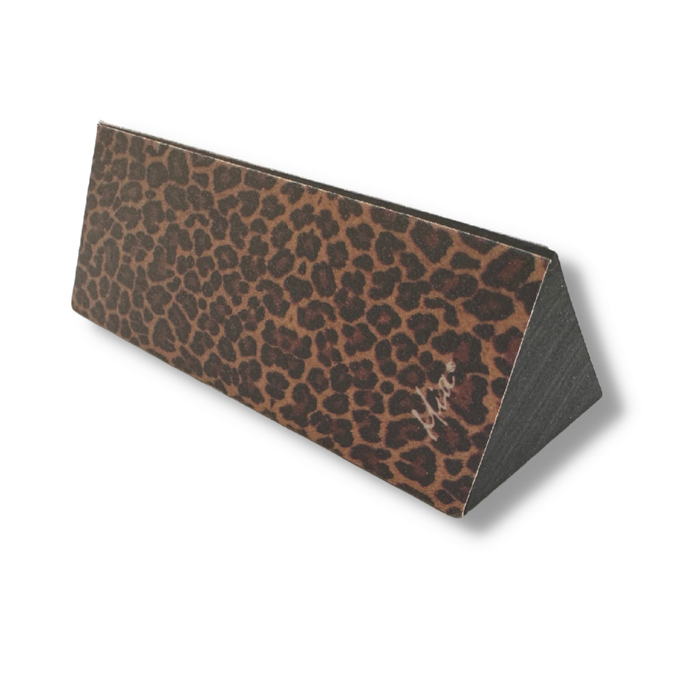 Mia® Delta™ Foam Equilateral Triangular Shaped Fingernail Files - Leopard 3PCS