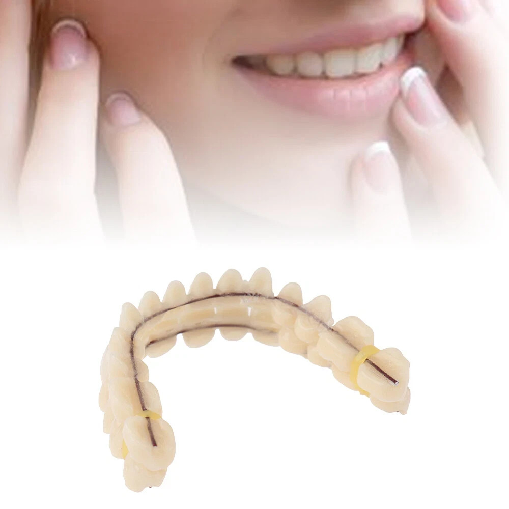 Pro Snap On Upper&Bottom Set False Teeth Denture Veneers Dental Tooth Cover