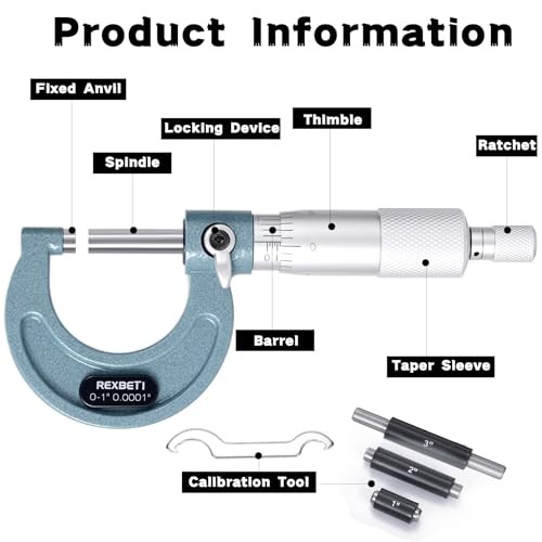Machinist Micrometer Set - 0-4" Outside Micrometer Set