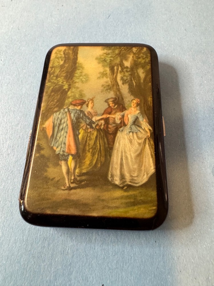Old Germany Enameled Cigarette Case Victorian