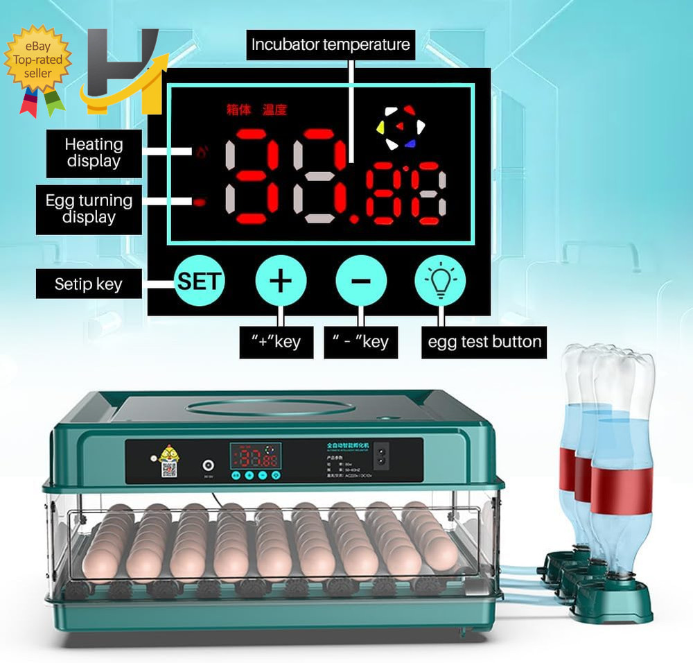 Automatic Egg Incubator 38 Egg Digital Poultry Hatcher Machine Automatic Egg Tur