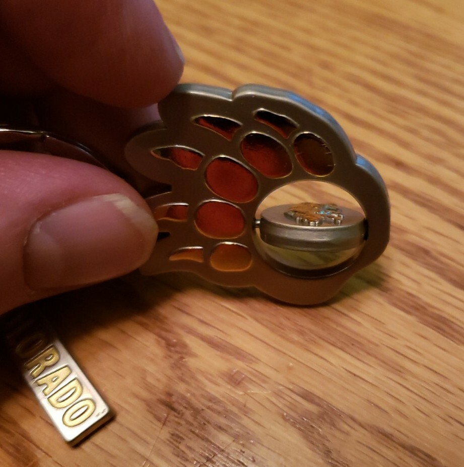NEW COOL Colorado Chrome Bear Claw Spinner Key Chain Key Ring