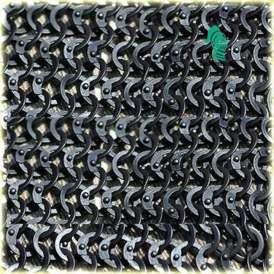 Chain Mail Sheet 9 mm  Flat Ring Alt Solid Ring Riveted ,Chainmail Riveted Oiled