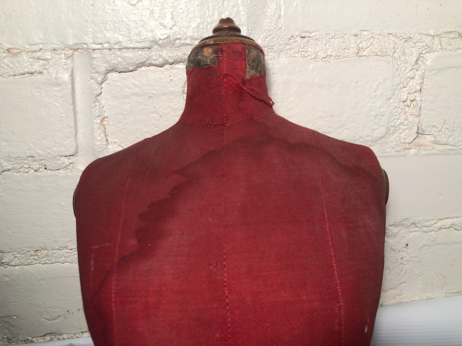 Antique Half Scale Miniature Mannequin Dress Form w Stand Counter Top