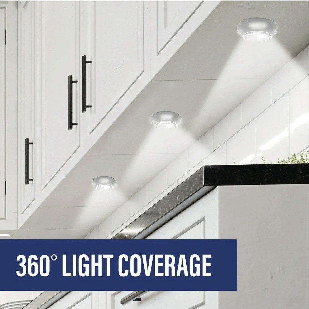 Bell And Howell Bionic Puck Lights 3 Pack LED W Remote Control wireless timer