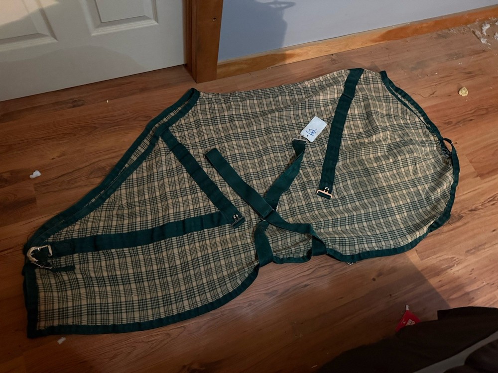 62” Baker Open Front Sheet Green/Plaid