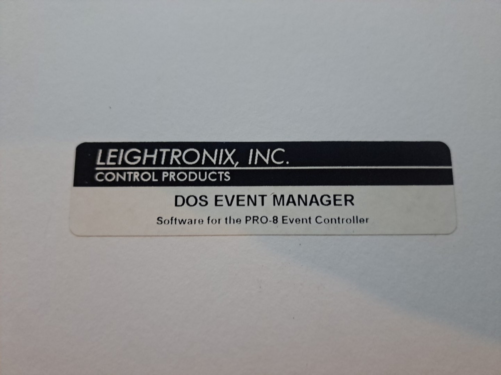 leightronix Control Products DOS EVENT MANAGER PRO-8