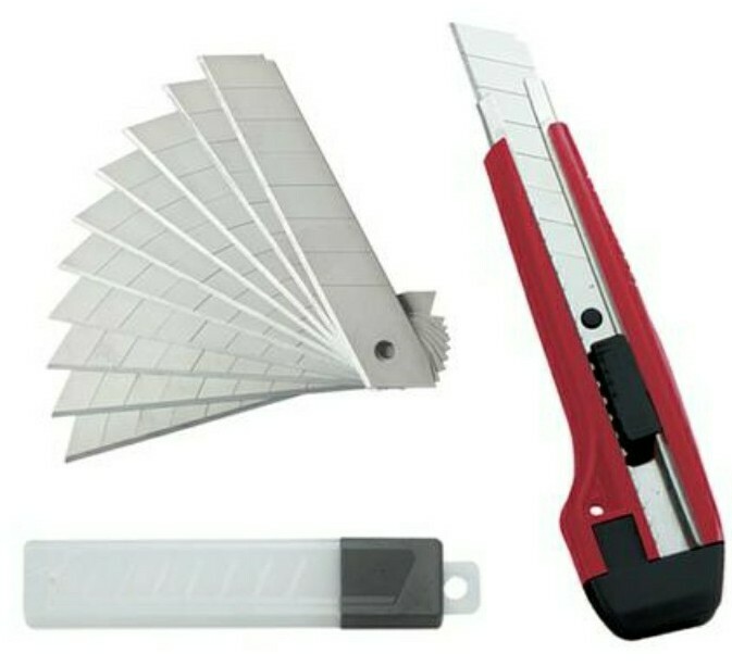 33 pcs Box Cutter Utility Knife Set 3 Different PLUS 30 EXTRA REPLACEMENT BLADES