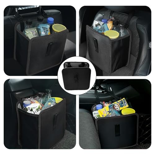 Foldable Car Trash Can, Waterproof Leakproof Hanging Auto Garbage Can, Large