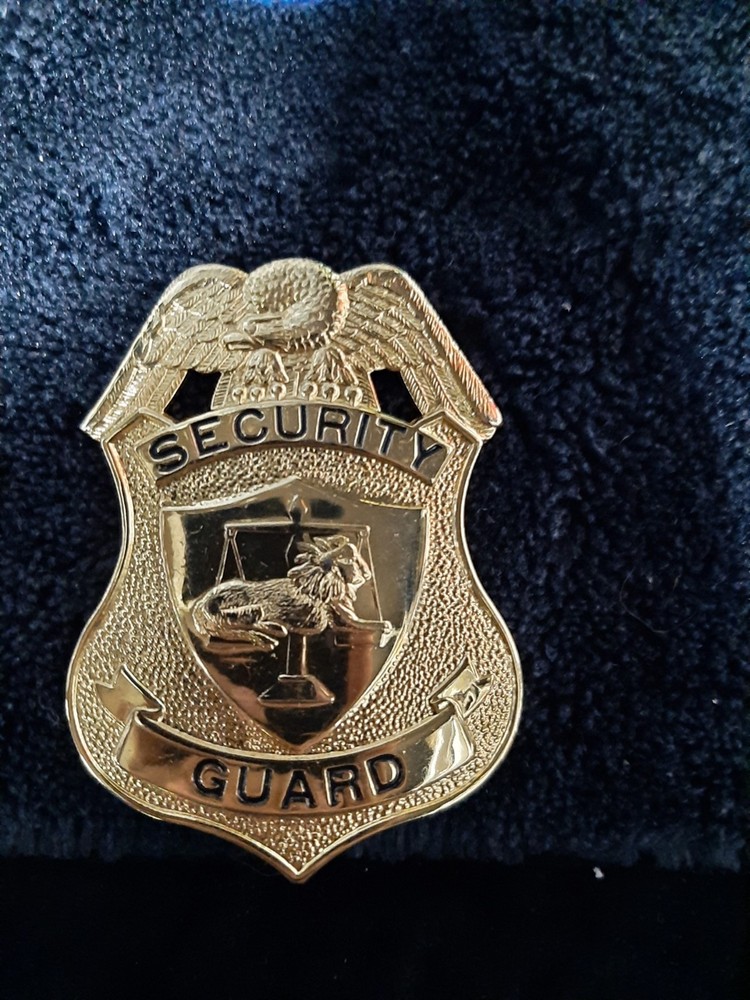 Gold Tone Security Guard Patch