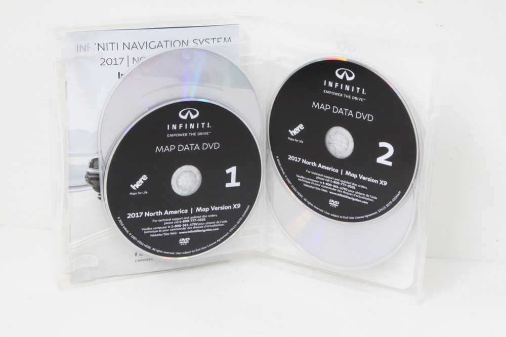 Infiniti Navigation System 2017 North America Map Version X9 5-DISC SET DVD