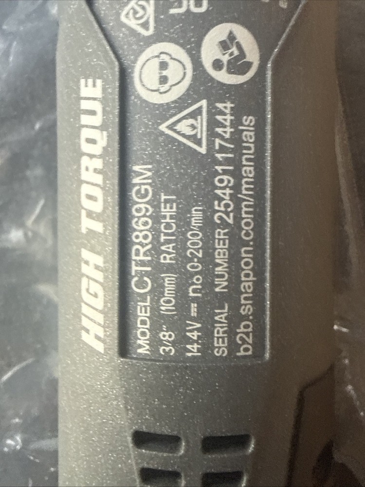 For Snap-on CTR869GMDB 14.4 V 3/8" Drive MicroLithium High-Torque Extra-Long