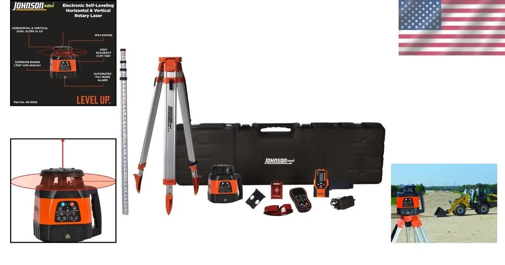 Level & Tool Electronic Self-Leveling Dual Slope Horizontal/Vertical Rotary