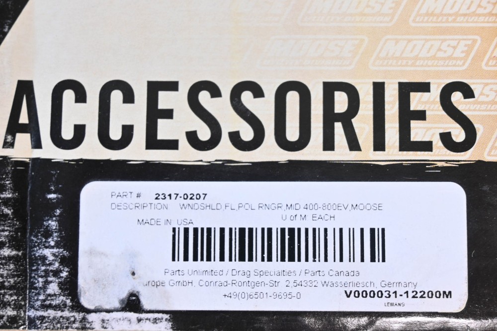 Moose Racing 2317-0207 Full Windshield NOS