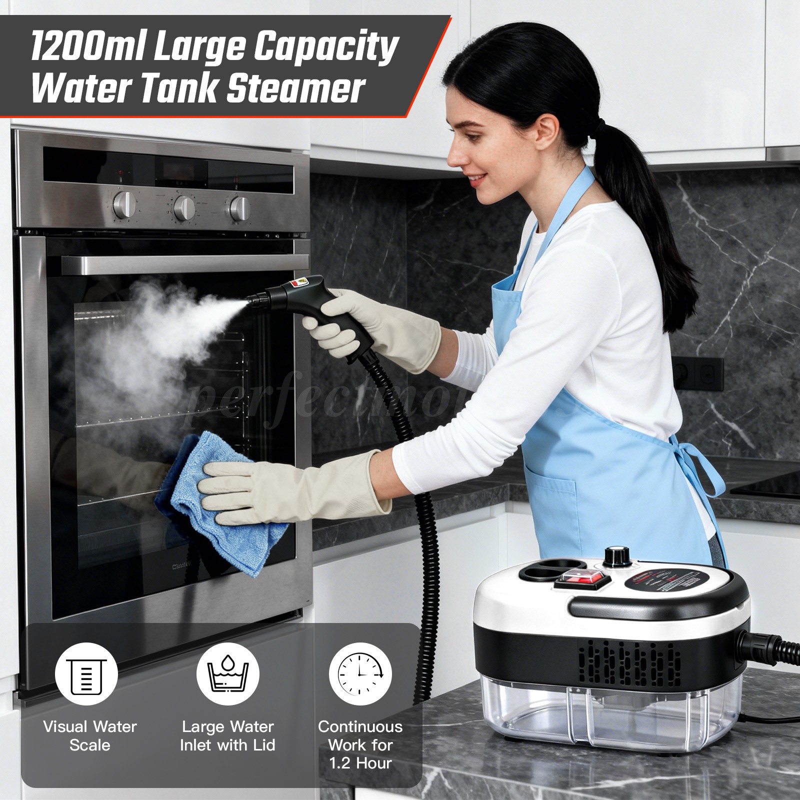 2500W Handheld High Temp Steam Cleaner High Pressure Household Cleaning Machine