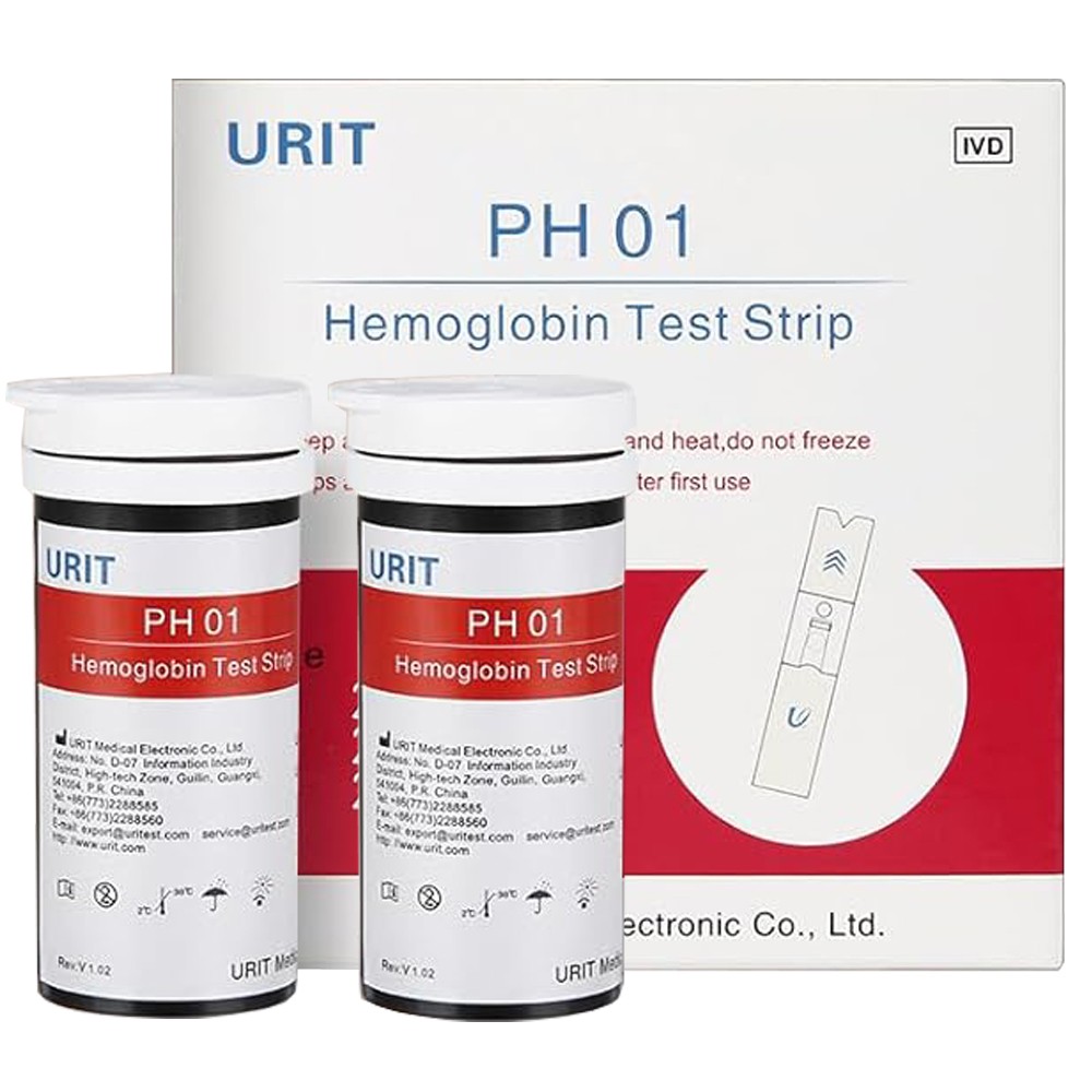 URIT Fast Hemoglobin Analysis Test Strip 50pcs EXP