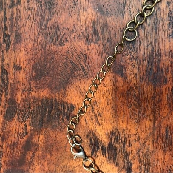Brass Circle Statement Necklace & Earrings