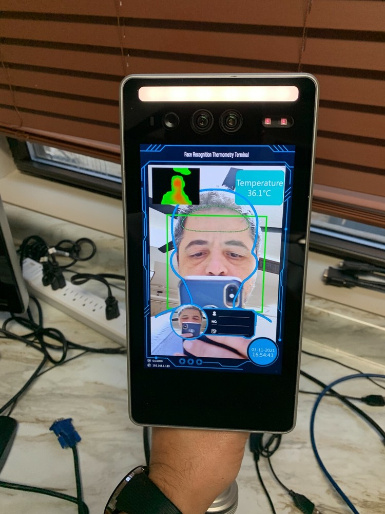 Temperature Screening Kiosk with Access Control & Face Recognition - No Stand