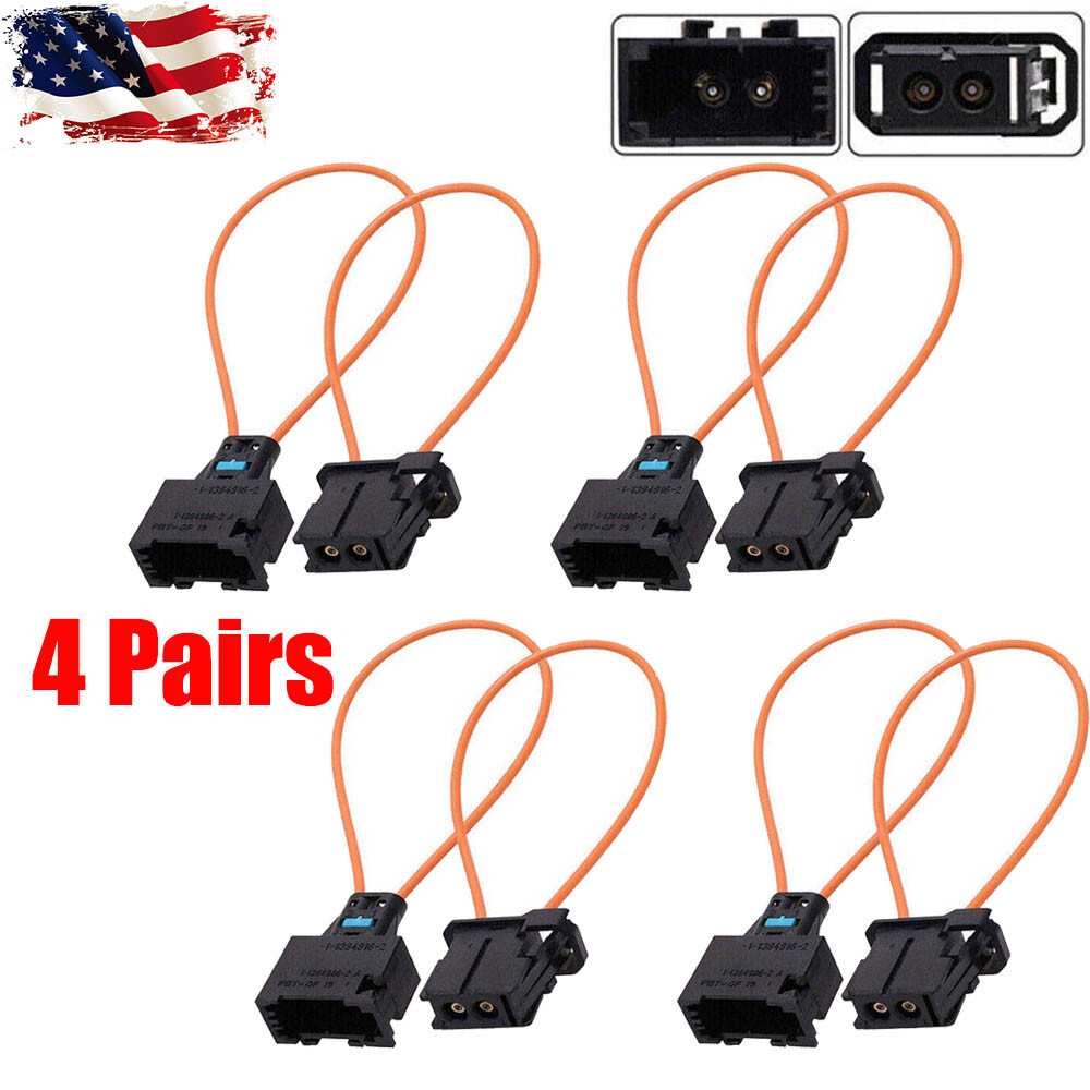 For MERCEDES BMW MOST fiber optic loop bypass Male & Female kit adapter 4Sets US