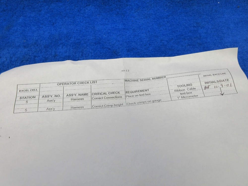 Automated Packaging Systems 590015A1 Wire Harness Assembly HS-100 AutoBag