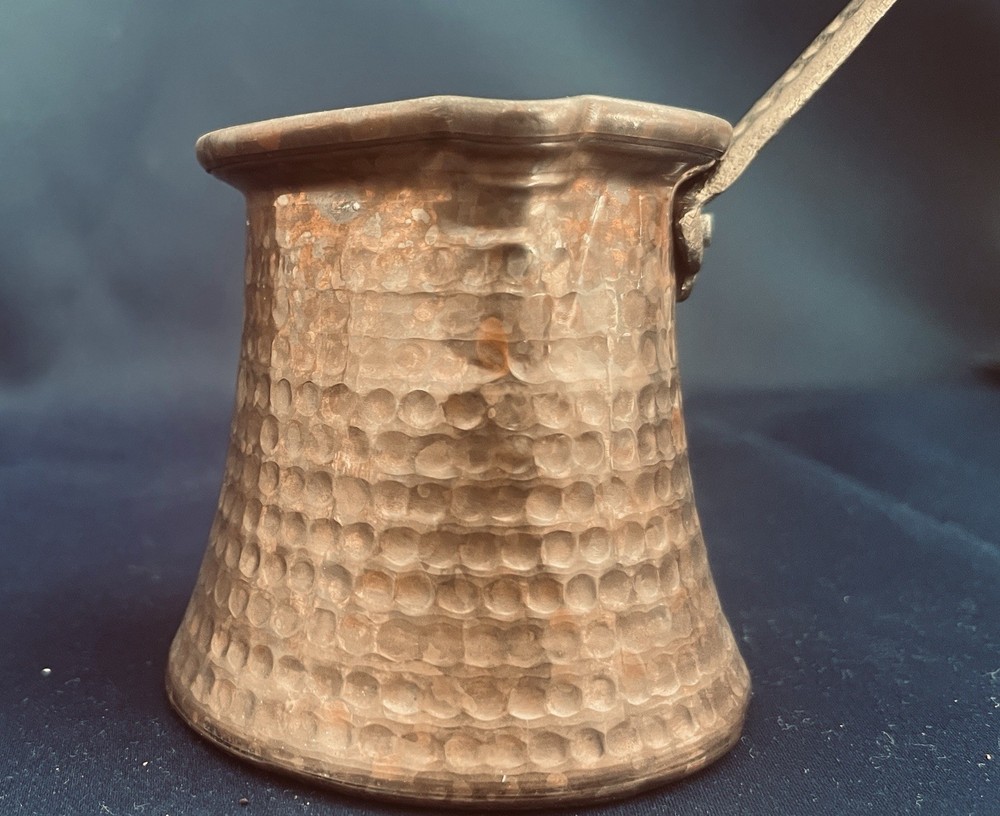 Vintage Copper Turkish Coffee Pot Brass Handle