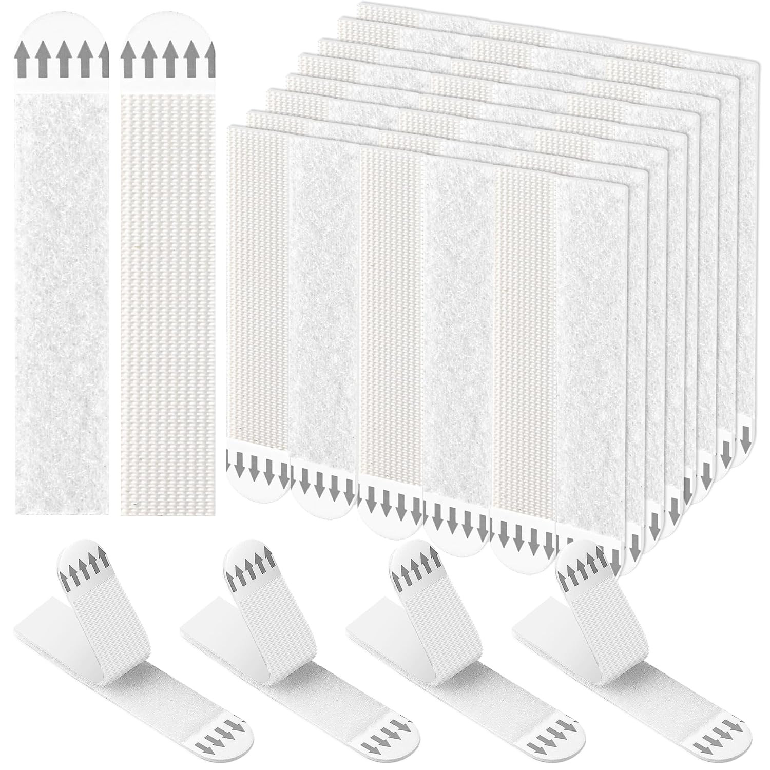 24 Pairs Heavy Duty Picture Hanging Strips – No Damage Wall Mounting Hooks