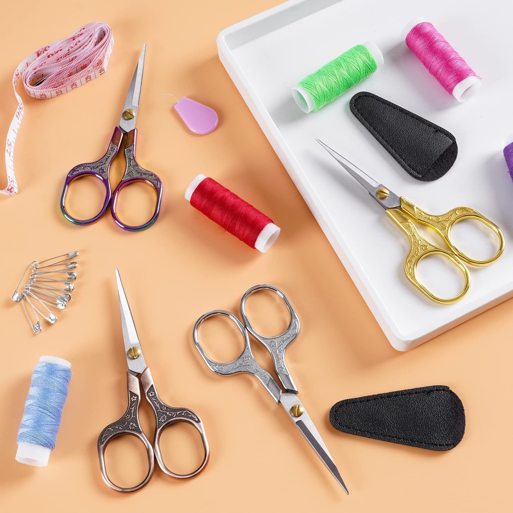 Small sharp scissors-5 Inch Precision Scissors-2 pack,razor Sharp Blade Shear...