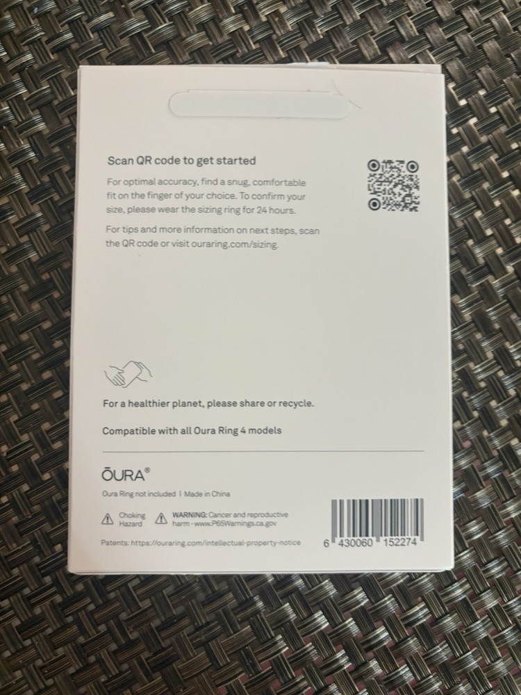 Oura Ring 4 Sizing Kit White for Oura Ring 4 Models