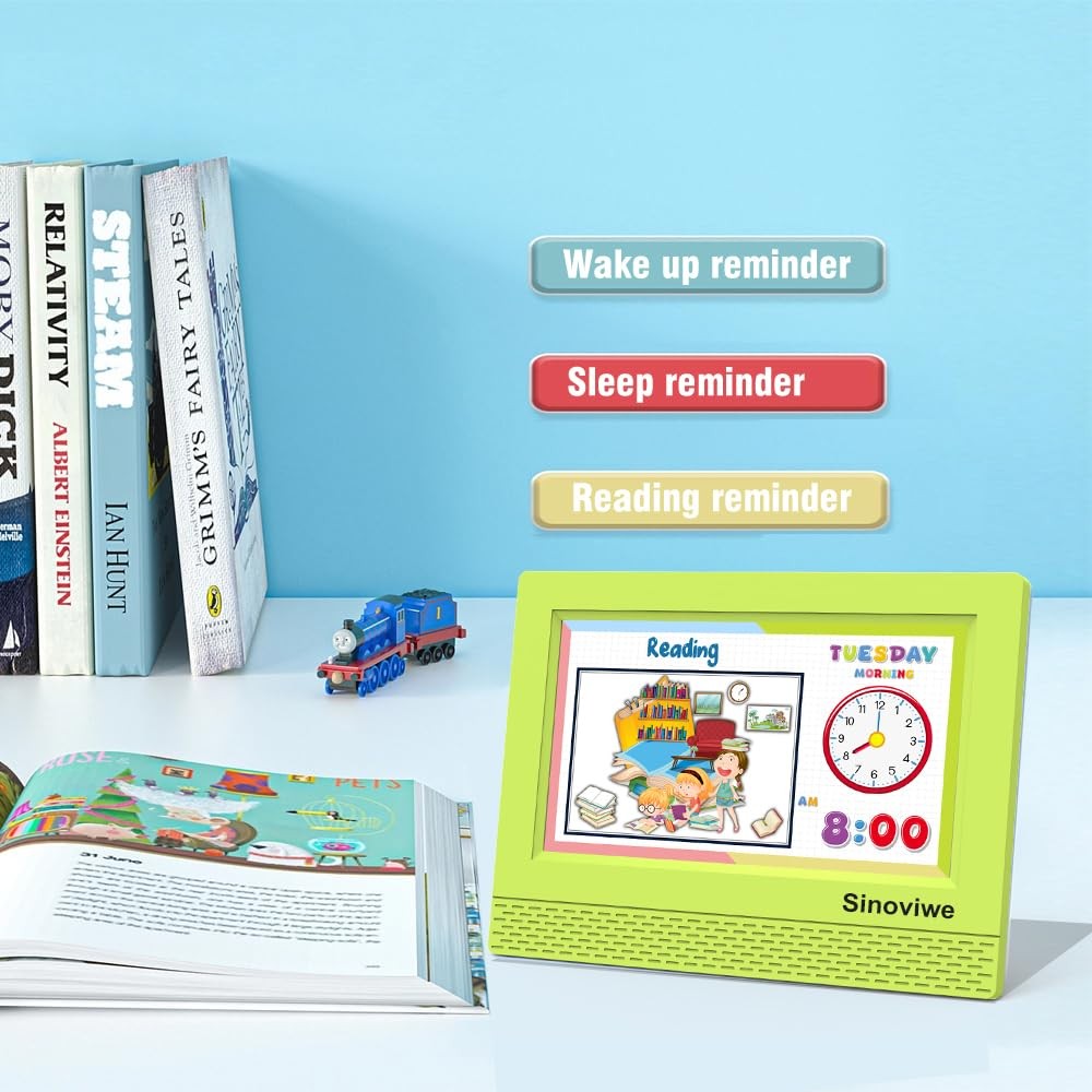 Digital Alarm Clock with 7'' HD Screen, Calendar Function,It is Perfect for K...