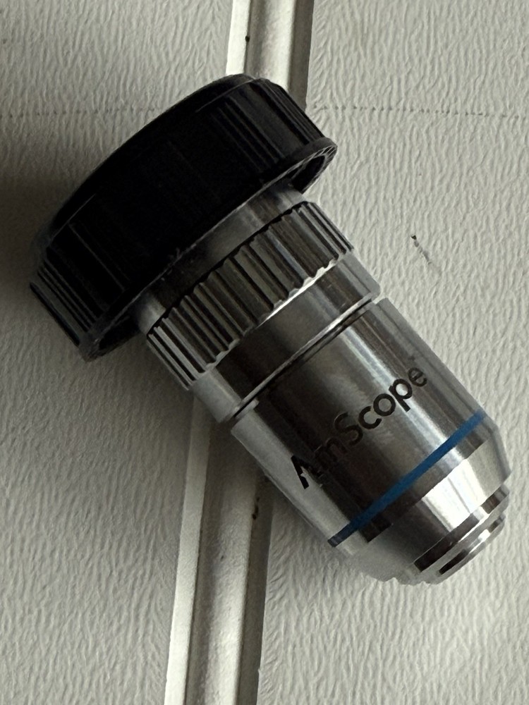AmScope 60X Plan Achromatic Objective Lens with Knurled Ring