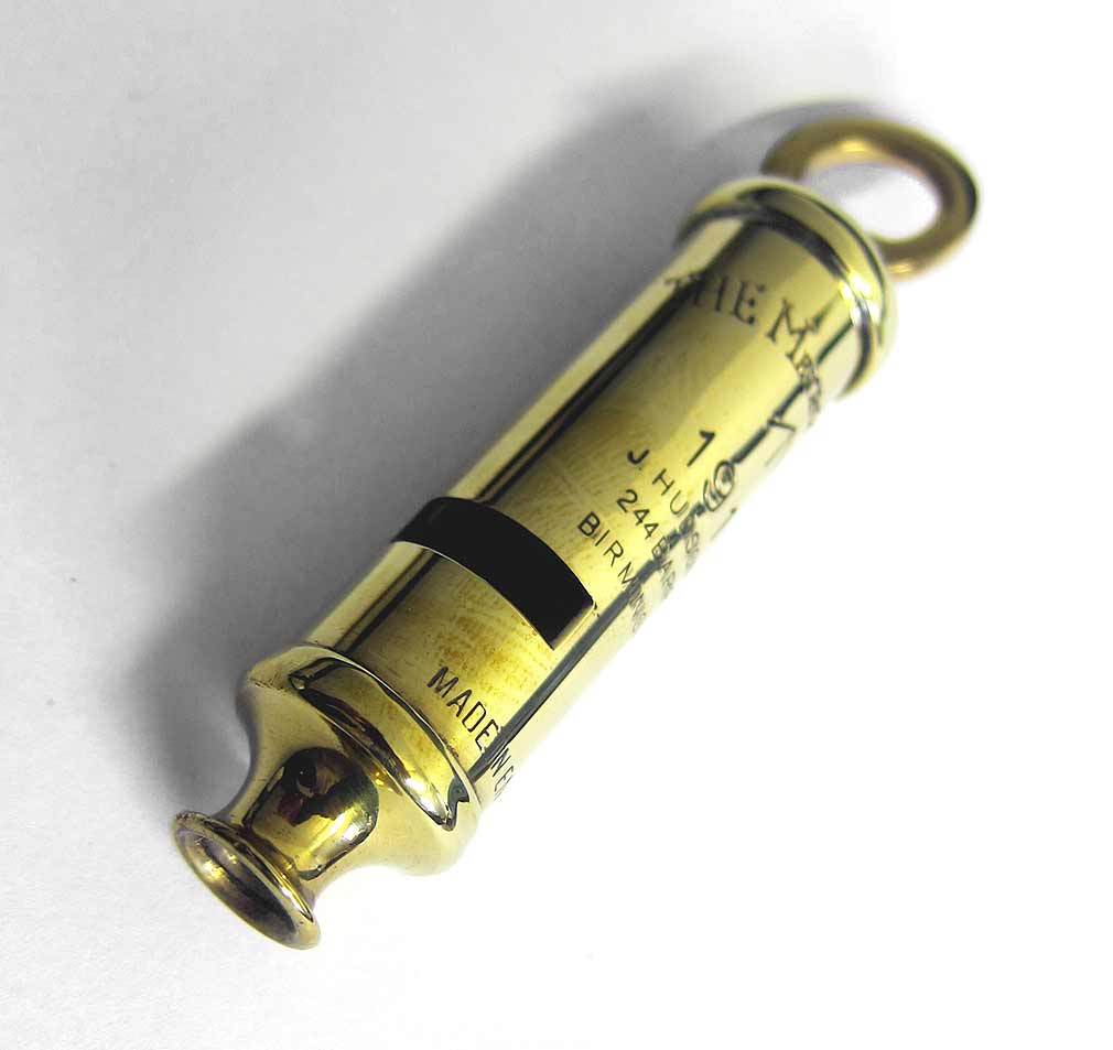 British WW1 Army Whistle Trench RFC RAF WWI Brass US USA 1914 -1918 Hudson