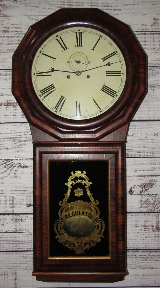 Antique Seth Thomas "Regulator No. 1 Extra" Weights Driven Regulator Wall Clock