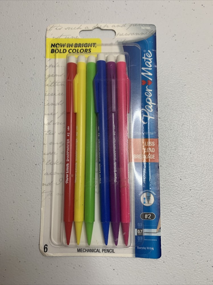 Paper Mate Sharp Writer Rainbow .7mm Mechanical Pencils 5 Pack