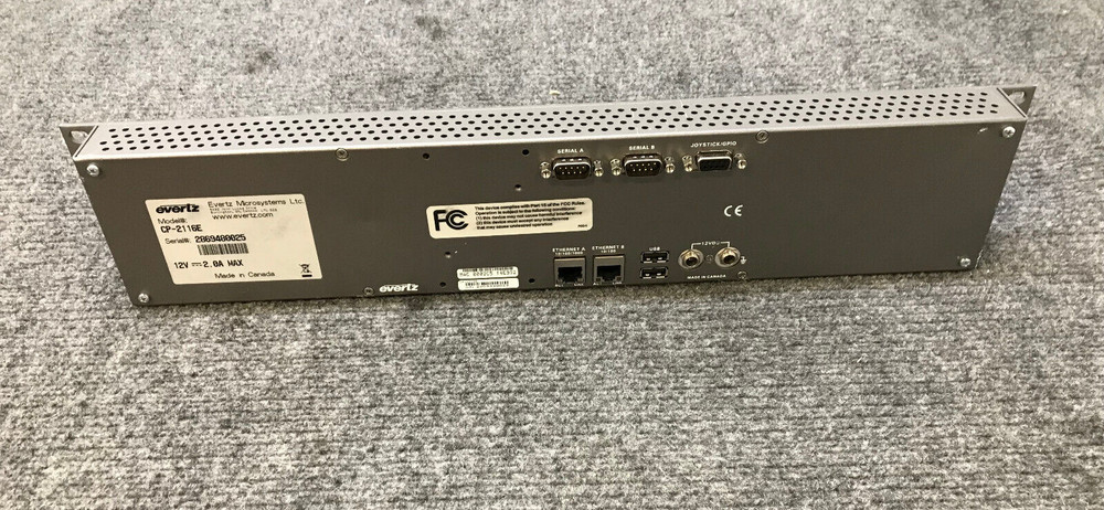 Evertz Microsystems LTD. CP-2116E System Control Panel, Touchscreen (For Parts)