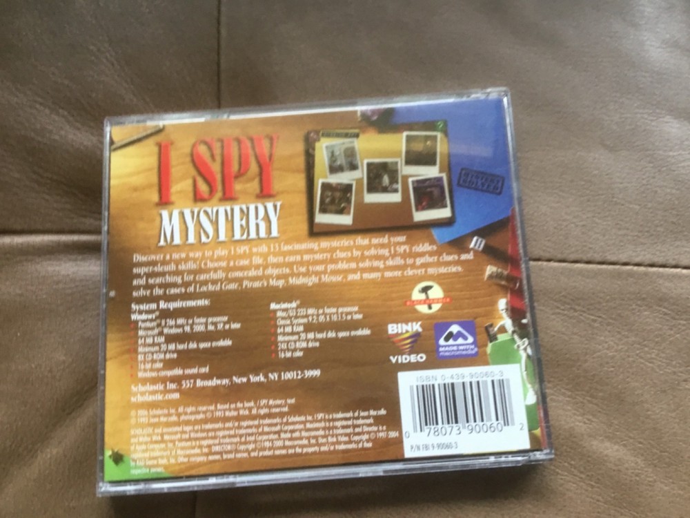 I Spy Mystery PC CD-ROM WIN/MAC 2006 Scholastic