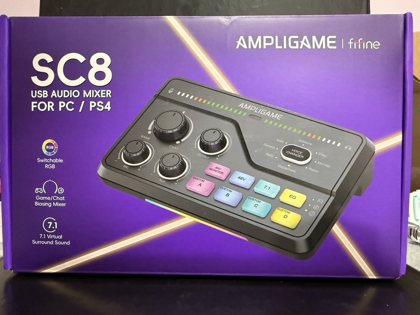 New Fifine Ampligame SC8 USB Audio Mixer