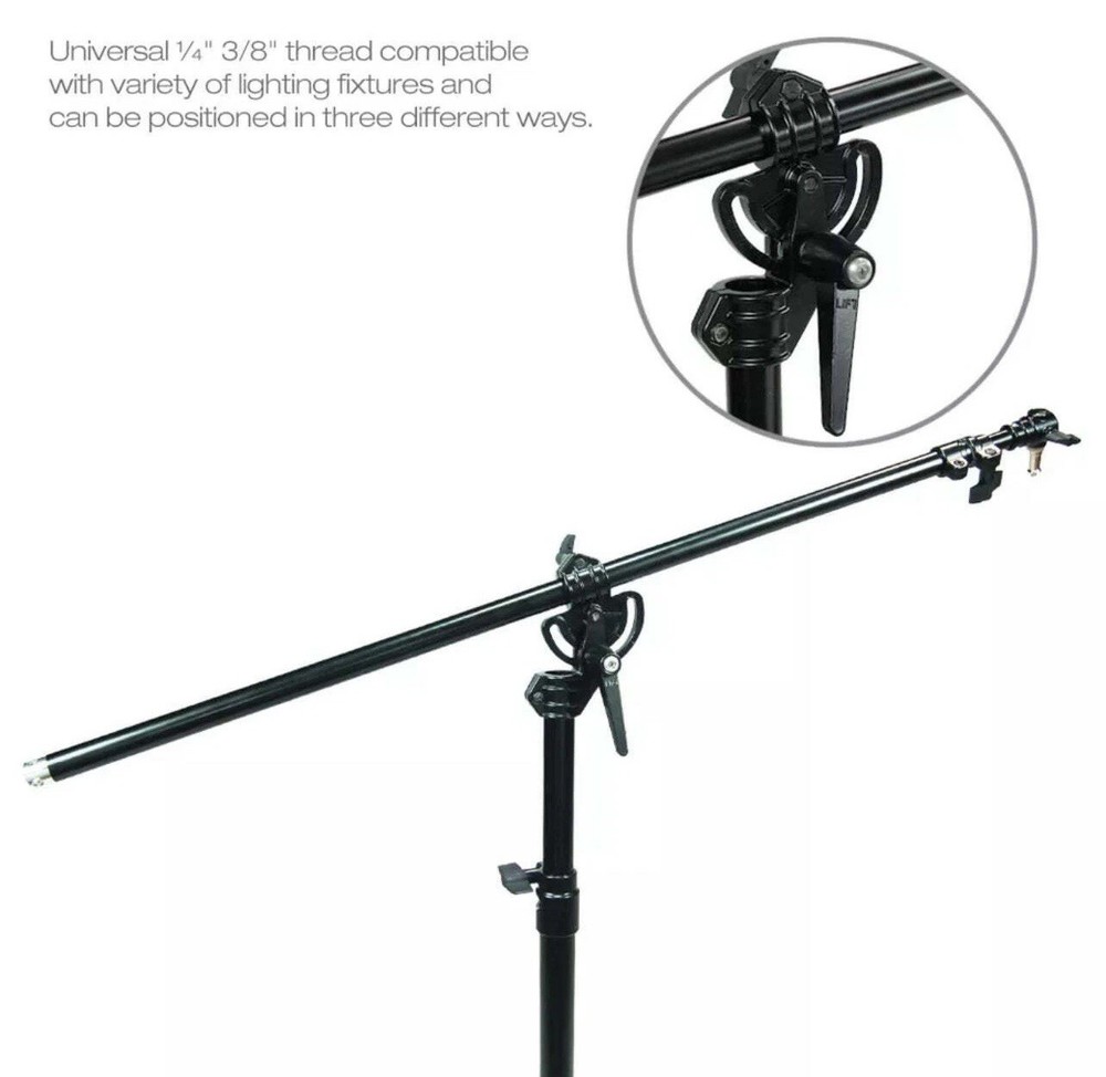 5ft Photo Studio Boom Arm Light Stand Adjustable Rotatable Tripod 🎁 Greenscreen
