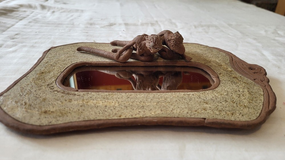 Unique Handmade Vintage Couples Reflections Mirror