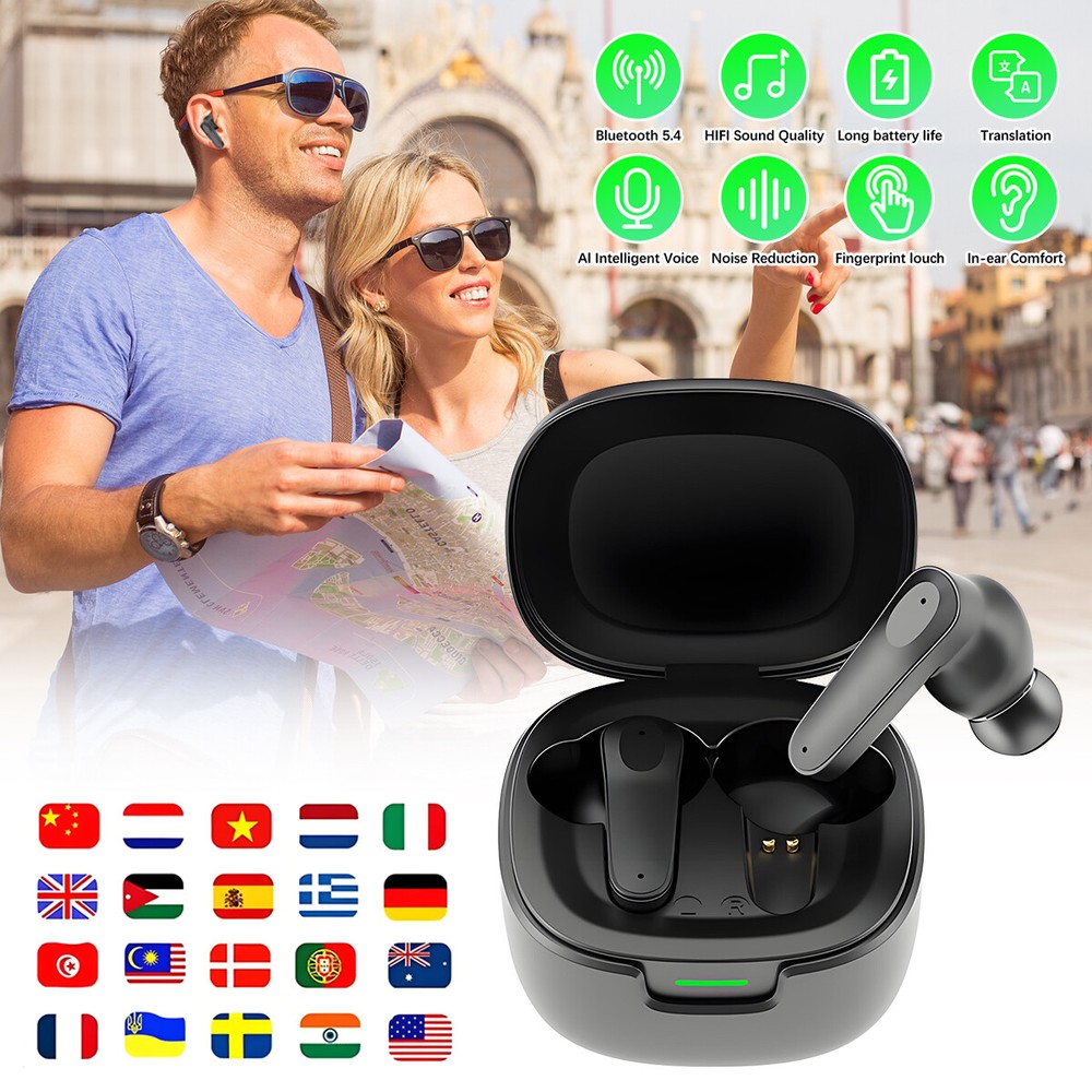 144+ Multilingual Wireless Bluetooth 5.4 Translation Earphone Translator Earbuds