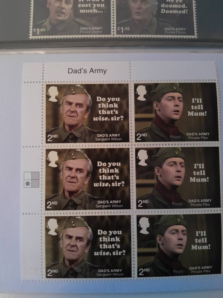 Dad's Army Stamps Presentation Pack Mint Plus FREE 1st & 2nd class sheets