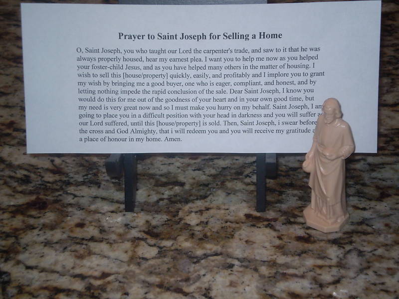 NEW St Joseph Statue Catholic Tradition BURYING IMPROVE HOME SELLING w prayer