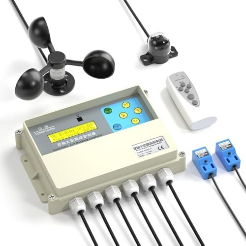 Dual-Axis Solar Tracker Controller Kit – Auto Sun Tracking with LCD, Wind