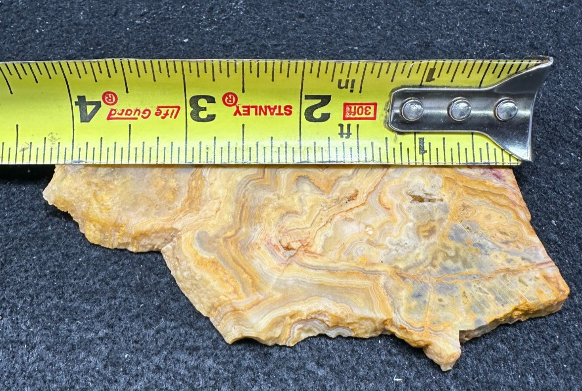 Yellow Crazy Lace Agate unfinished slab, great for cabbing 2.99oz (#1057)