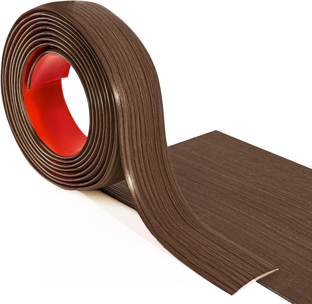 4FT Self-Adhesive Vinyl Transition Strip for Seamless Floor Coverage, Brown