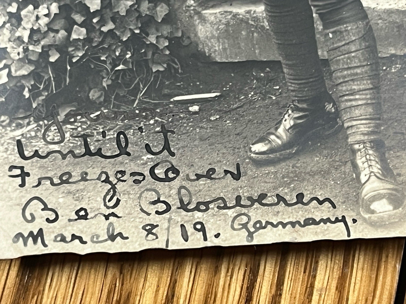 WWI Named USMC Marine Corps Patch Visible Photo RPPC