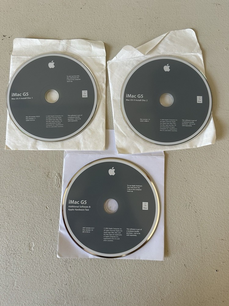 Power Mac G5 User Guide with 2 Installation Discs And Additional Hardware Test