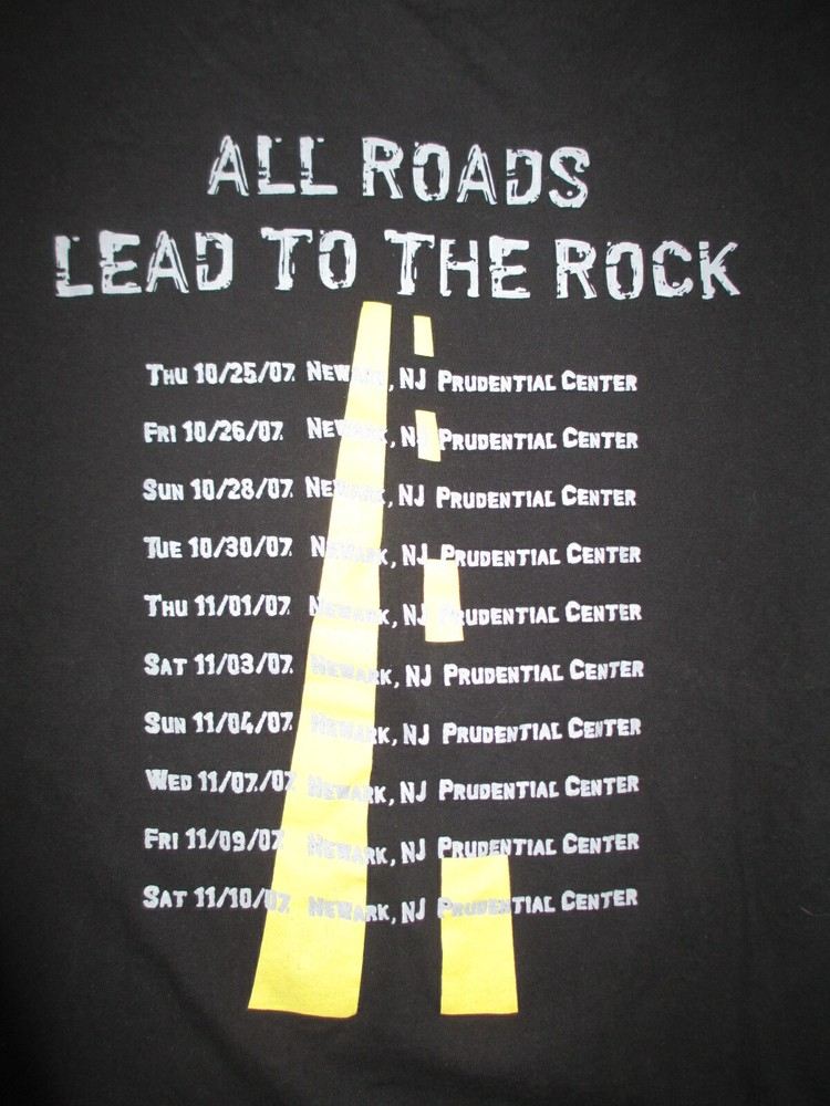 BON JOVI Lost Highway ALL ROADS LEAD TO THE ROCK 10 NJ Nights Concerts LG Shirt