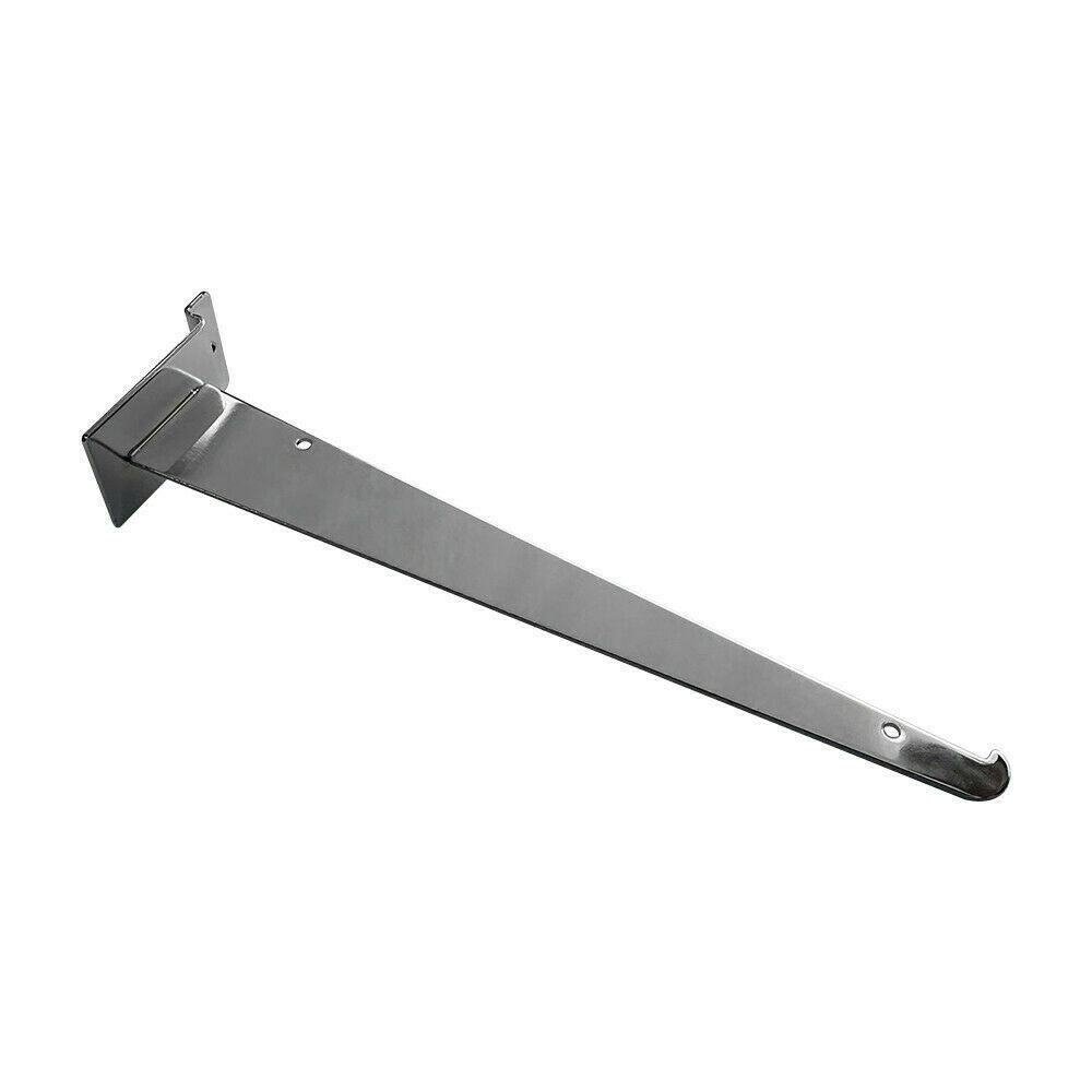 10" Slatwall Shelf Bracket, Chrome, Hanger Display Panel Shelf