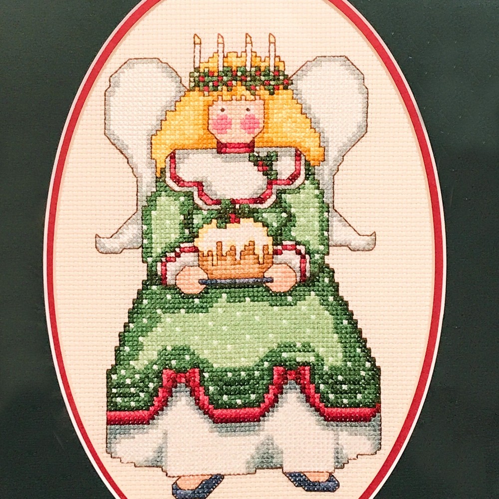 Three Sweet Angels Framed Cross Stitch
