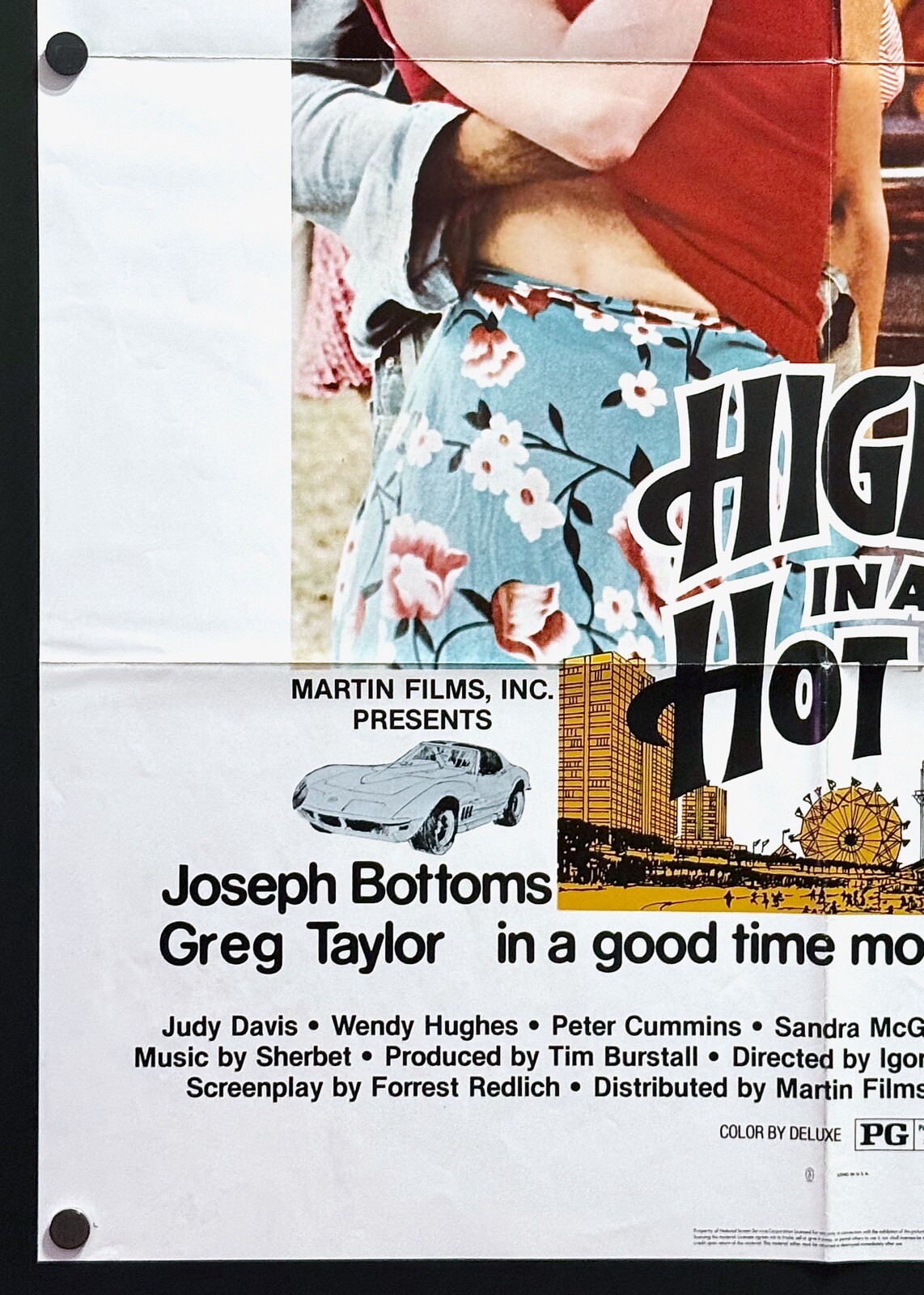 High Rolling in a Hot Corvette (1978) 1SH Movie Poster – Fine **Judy Davis**